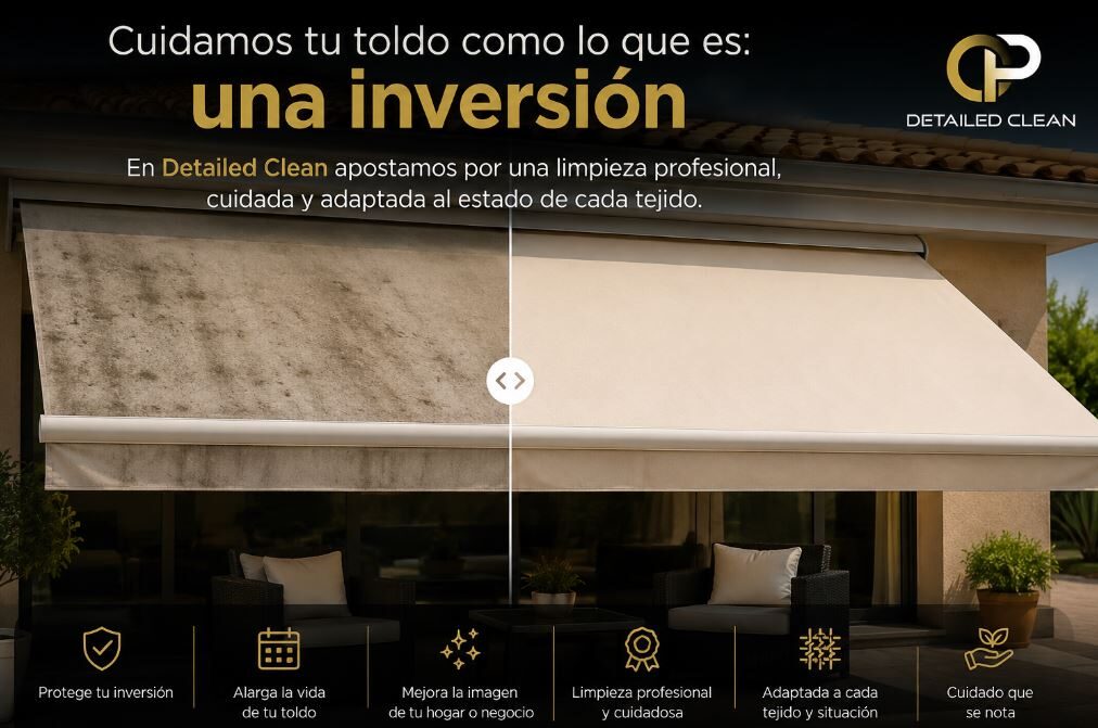 Limpieza de toldos adaptada